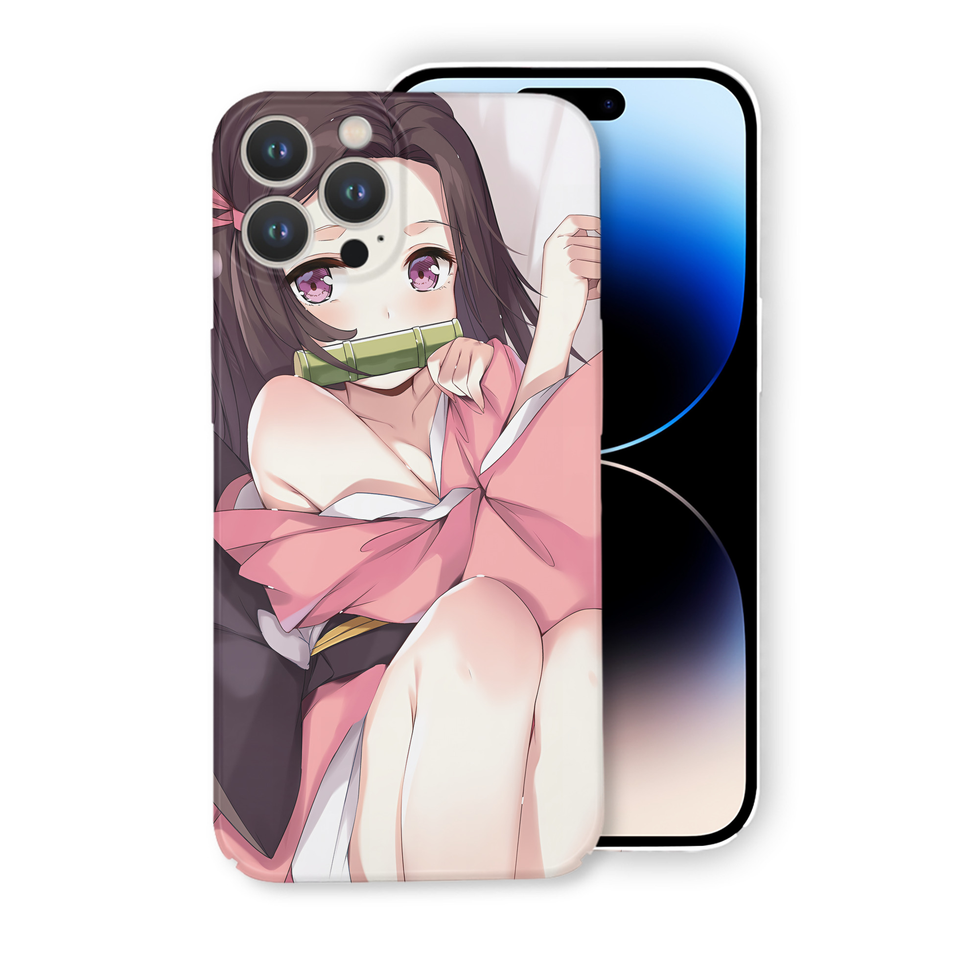 （画像用） 鬼滅の刃（きめつのやいば）竈門 禰󠄀豆子／かまど ねずこ Kamado Nezuko 【iPhone 14シリーズ対応】ハードケース